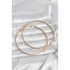 316L Çelik Gold Renk 80 mm Kadın Halka Küpe - Lisinya