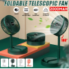 Katlanır Teleskopik Zemin Fanı Yaz Sessiz Öğrenci Masaüstü Fan Usb Şarj Edilebilir Taşınabilir Ev Mini Hava Soğutucu - Lisinya