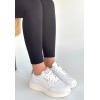 Yejja Beyaz Cilt Bağcıklı Spor Ayakkabı - Lisinya