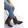 Matin Acı Kahve Cilt Topuklu Bot - Lisinya
