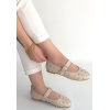 Ritta Bej Cilt Kemerli Babet Ayakkabı - Lisinya