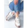 Marje Beyaz Cilt Bağcıklı Spor Ayakkabı - Lisinya