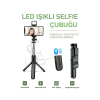 Led Işıklı Selfie Çubuğu Bluetooth Kumandalı Kablosuz Tripot Selfie Monopod Selfie Stick ( Lisinya )