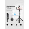 Led Işıklı Selfie Çubuğu Bluetooth Kumandalı Kablosuz Tripot Selfie Monopod Selfie Stick ( Lisinya )