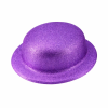 Mor Simli Melon Şapka | İnce Plastik Glitter Yetişkin Parti Şapkası - Lisinya