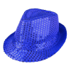 Disko  Mavi Payetli Fötr Şapka Yetişkin Boy - Lisinya