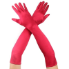 Kırmızı Renk Dirseğe Kadar Uzun Kumaş Eldiven 40 Cm - Lisinya