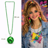 Retro Disko Topu Şekilli 8039ler 9039lar Yeşil Renk Plastik Kolye - Lisinya