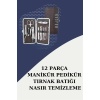 12 Parça Paslanmaz Çelik Kompakt ve Taşınabilir Manikür Makası Tırnak Makası - Lisinya