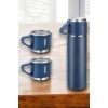 Paslanmaz Çelik 3’lü Termos Seti Vakumlu ve 8 Saat Isı Koruma - Lisinya