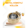 Çakmak Entegreli Küllük Yeniden Doldurulabilir Metal Gövde - Lisinya