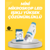 Taşınabilir LED Işıklı Cep Mikroskop – 80X–200X Büyütme - Lisinya