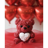 3D Baskı Kalpli Ayıcık 10cm Romantik Masaüstü Dekor - Lisinya