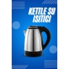 Elektrikli Paslanmaz Çelik Su Isıtcı Çelik Kettle 1.8 Lt. Uzun Ömürlü - Lisinya