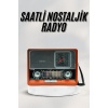 Vintage Nostaljik Radyo AUX USB SD Kart Girişli Şarjlı Bluetooth Bağlantılı - Lisinya