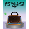 Bluetooth Özellikli Nostalji Radyo 3 Bant FM AM SW - Lisinya