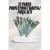 Dayanıklı Makyaj Fırçası Seti 13 Parça Yumuşak Kıllı Fırçalar Allık Fondöten Far Fırçası - Lisinya