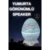 Dinozor Yumurtası Gece Masa Lambası Bluetooth Hoparlör 14 Renk Seçeneği - Lisinya