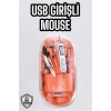 Sessiz Kablosuz USB Girişli Mouse Fare Yüksek Performanslı - Lisinya