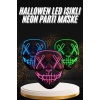 Hallowen Parti Maskesi Neon Led Işıklı Maske 3 Modlu Cadılar Bayramı Maskesi - Lisinya