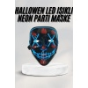 Led Işıklı Neon Maske Cadılar Bayramı Maskesi Korkunç Korku Maskesi - Lisinya
