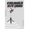 Tripod Selfie Çubuğu Bluetooth Kumandalı Kablosuz Led Işıklı - Lisinya