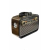 Nostalji Radyo Bluetooth Hoparlör USB-SD Kart Giriş Led Fener Işıklı Bataryalı Pilli - Lisinya