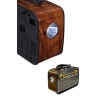 Nostaljik Görünümlü Ahşap Radyo TF SD USB Girişli Led Fener Işıklı - Lisinya