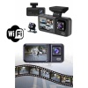 Araç Kamerası - 3 Kameralı Wifi Ön , İç ve Arka Full HD DVR Araç İçi Ekranlı Kamera - Lisinya