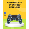 PS4 Uyumlu Kablosuz Oyun Kolu Ergonomik Çift Titreşimli - Lisinya