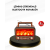 Alev Işığı Efektli Solar Bluetooth Hoparlör Radyo Destekli Taşınabilir Model - Lisinya