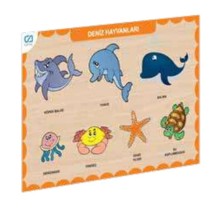 Ahşap Deniz Hayvanları Eğitici Set