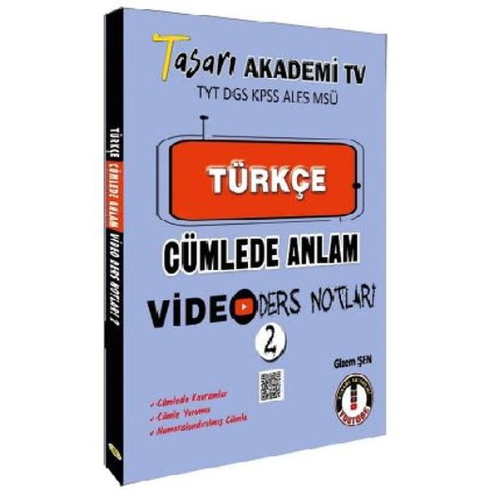 Tasarı TYT DGS KPSS ALESS MSÜ Türkçe Cümlede Anlam Video Ders Notları