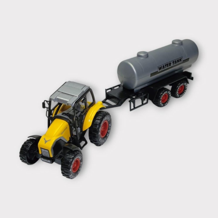 Çek Bırak Römorklu Traktör 25Cm - Sarı Su tanklı (Lisinya)