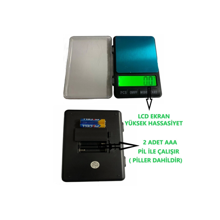 Mh-999 Pratik Dijital Hassas Mutfak Terazisi Hassas Tartı 2000 G /0.01 Gr. Hassasiyet ( Lisinya )
