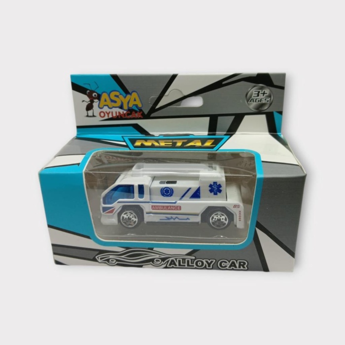 Küçük Metal Sağlık Hizmetleri Araçları 7 Cm - Merdivenli (Lisinya)