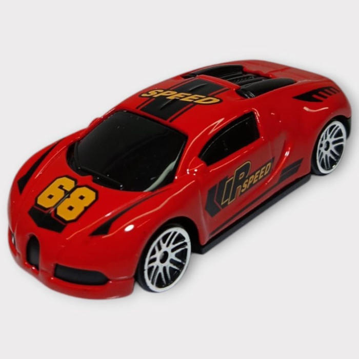 Metal Mini Arabalar  8 cm - Kırmızı - 4 (Lisinya)