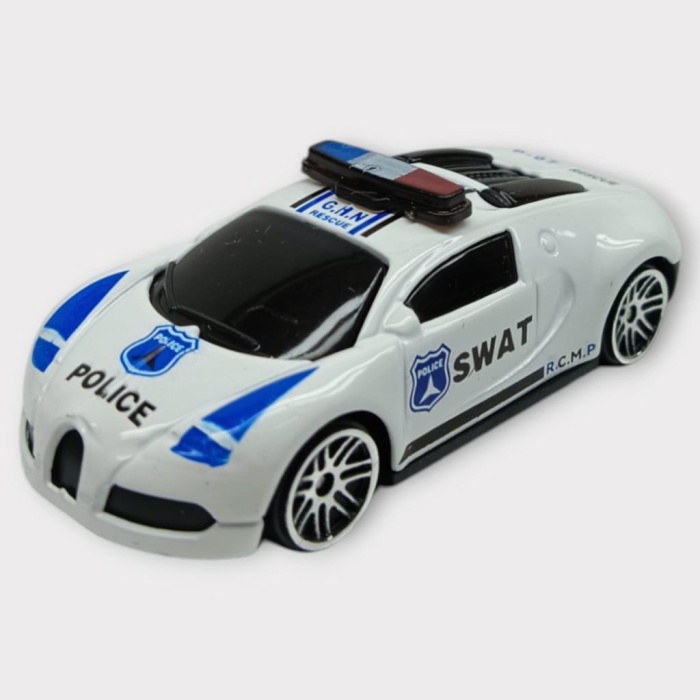 Metal Mini Polis Arabası  8 cm - Polis - 2 (Lisinya)