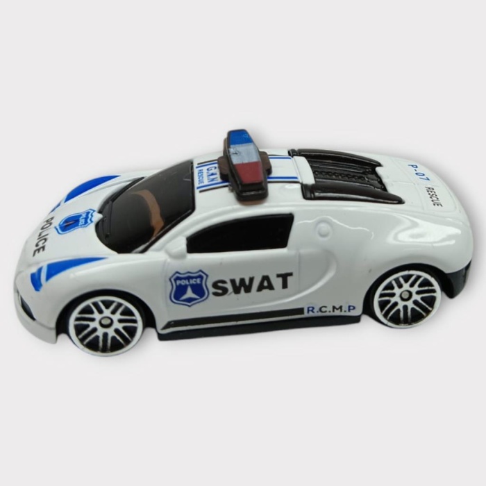Metal Mini Polis Arabası  8 cm - Polis - 2 (Lisinya)