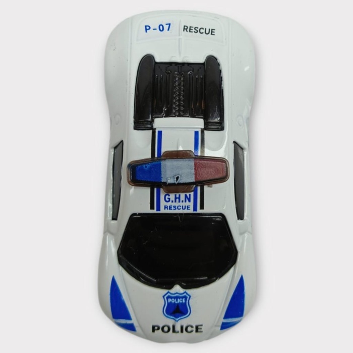 Metal Mini Polis Arabası  8 cm - Polis - 2 (Lisinya)