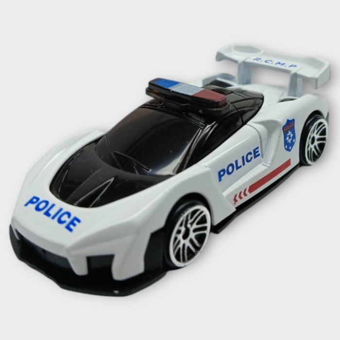 Metal Mini Polis Arabası  8 cm - Polis - 4 (Lisinya)