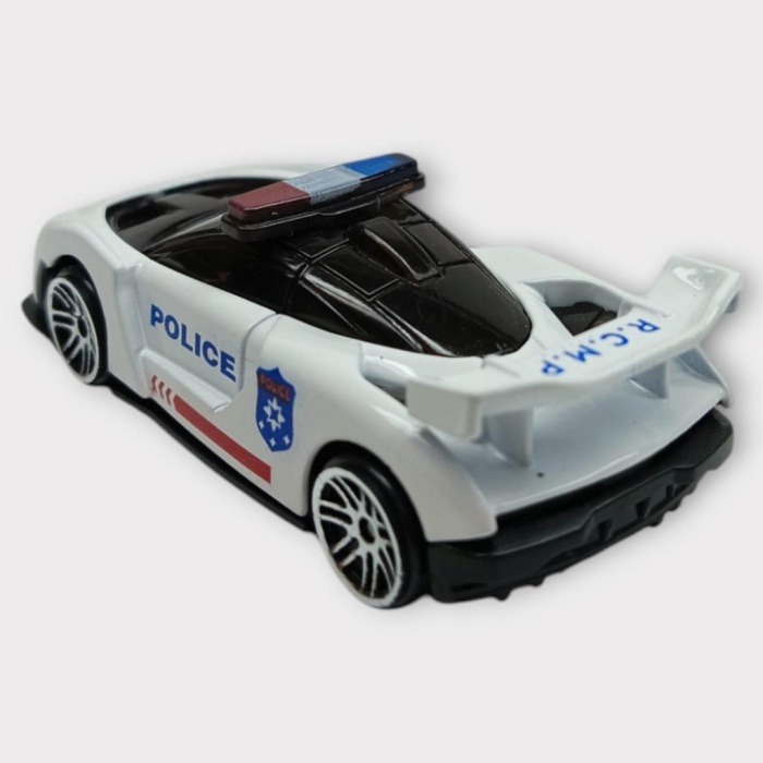 Metal Mini Polis Arabası  8 cm - Polis - 4 (Lisinya)