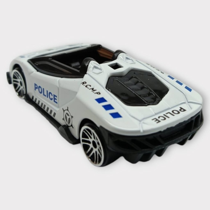 Metal Mini Polis Arabası  8 cm - Polis - 6 (Lisinya)