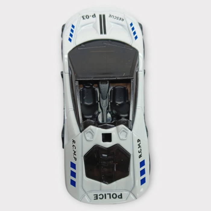 Metal Mini Polis Arabası  8 cm - Polis - 6 (Lisinya)