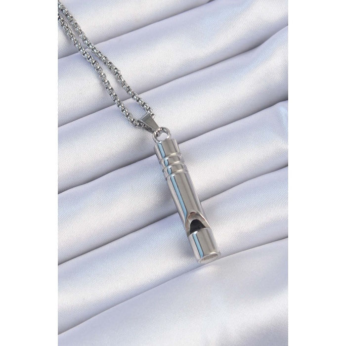 Acil Durum Düdüğü 316L Çelik Kararma Yapmaz Yüksek Desibel Kolye Unisex - Lisinya