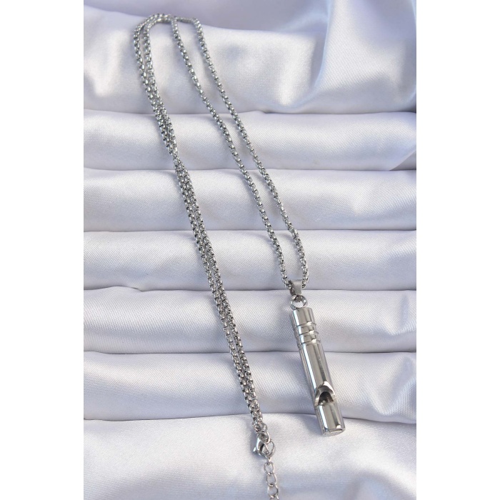 Acil Durum Düdüğü 316L Çelik Kararma Yapmaz Yüksek Desibel Kolye Unisex - Lisinya