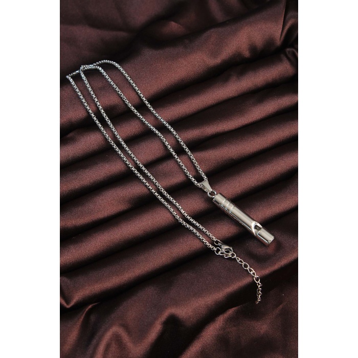 Acil Durum Düdüğü 316L Çelik Kararma Yapmaz Yüksek Desibel Kolye Unisex - Lisinya