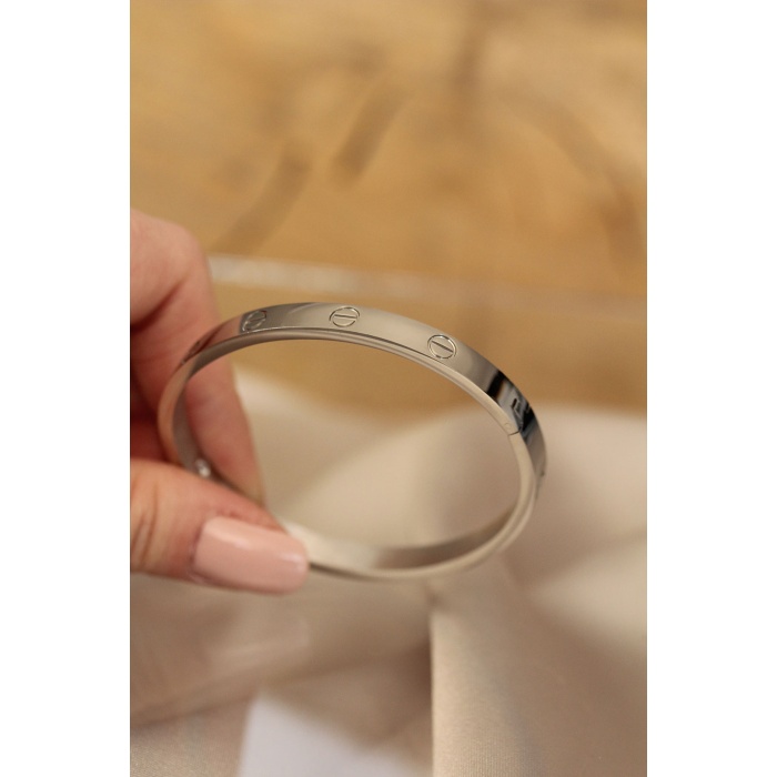 316L Çelik Silver Renk Bilezik - Lisinya