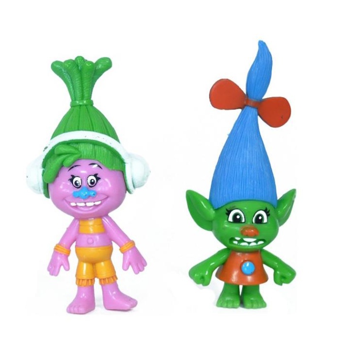 Trolls Yağmur Ormanı Şans Bebekleri 2 li Figür - TBG256562/YEŞİL-PEMBE (Lisinya)