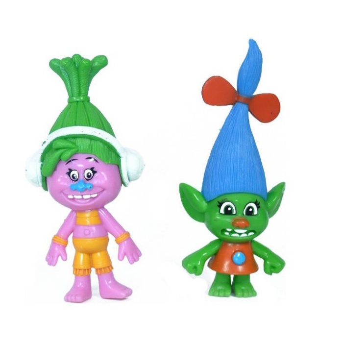 Trolls Yağmur Ormanı Şans Bebekleri 2 li Figür - TBG256562/YEŞİL-PEMBE (Lisinya)